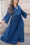 Cleo - Indigo Paisley