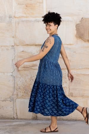 Jhali sleeveless - Indigo Rio