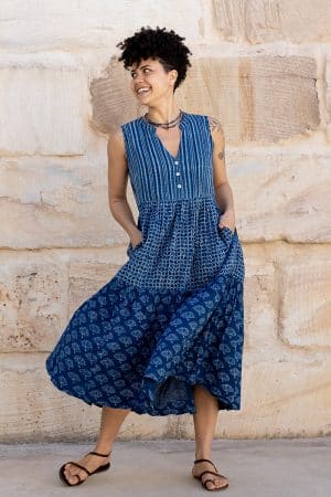 Jhali sleeveless - Indigo Rio