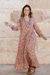 Mevlana Dress with Sleeves - Antique Pink