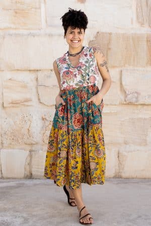 Jhali sleeveless - Boho Floral