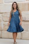 Flamenco Dress Knee Length - Indigo Dew