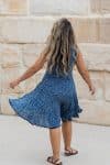 Flamenco Dress Knee Length - Indigo Dew