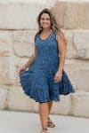 Flamenco Dress Knee Length - Indigo Dew