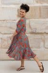 Flamenco Dress with Sleeves - Vintage Coral Rose