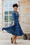 Flamenco Dress with Sleeves - Indigo Yantra