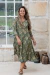 Flamenco Dress with Sleeves - Olive