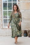 Flamenco Dress with Sleeves - Olive