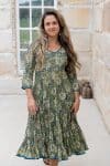 Flamenco Dress with Sleeves - Olive