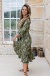 Flamenco Dress with Sleeves - Olive