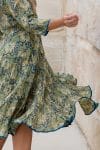 Flamenco Dress with Sleeves - Olive