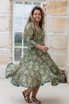 Flamenco Dress with Sleeves - Olive