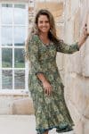 Flamenco Dress with Sleeves - Olive