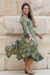 Flamenco Dress with Sleeves - Olive