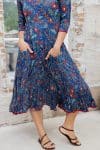 Flamenco Dress with Sleeves - Persian Blue