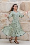 Flamenco Dress with Sleeves - Jade Blossom