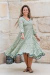 Flamenco Dress with Sleeves - Jade Blossom