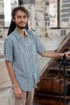 Men's Shirt Short Sleeve - French Gingham