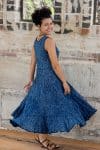 Flamenco Dress - Indigo Flower