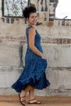 Flamenco Dress - Indigo Flower