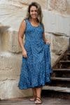 Flamenco Dress - Indigo Dew