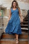 Flamenco Dress - Indigo Dew