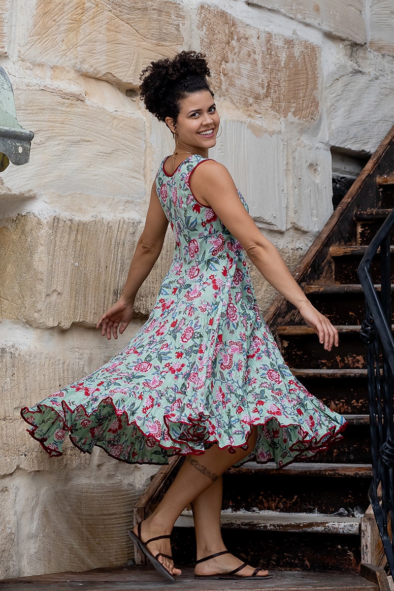 Flamenco Dress - Wild Mint