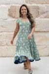 Jalabi Dress- Evergreen