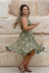 Flamenco Dress Knee Length - Olive