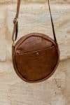 Circular Leather Bag