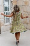 Flamenco Dress Knee Length - Keylime