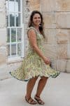 Flamenco Dress Knee Length - Keylime