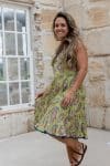 Flamenco Dress Knee Length - Keylime