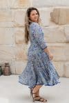 Flamenco Dress with Sleeves - Blue Bayou