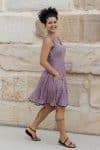 Flamenco Dress Knee Length - Dusty Pink