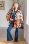 Womens Kumud Kantha Jacket, with traditional Suzani embroidery, handmade from recycled Vintage Kantha’s. Martisse