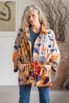 Womens Kumud Kantha Jacket, with traditional Suzani embroidery, handmade from recycled Vintage Kantha’s. Martisse