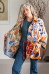 Womens Kumud Kantha Jacket, with traditional Suzani embroidery, handmade from recycled Vintage Kantha’s. Martisse