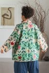 Womens Kumud Kantha Jacket, with traditional Suzani embroidery, handmade from recycled Vintage Kantha’s. Margot.