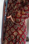 Womens, Odessa Silk Velvet Coat, hand block print, full body length with pockets, Tazia