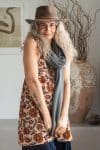 Womens soft and comfortable, Ethereal Scarf, in acrylic/viscose. Charcoal