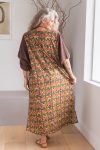 Womens, Satori Dress, Maxi, 100% Cotton, hand block print, in Karashi Floral