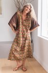 Womens, Satori Dress, Maxi, 100% Cotton, hand block print, in Karashi Floral