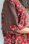 Womens, Satori Dress, Maxi, 100% Cotton, hand block print, in vibrant red Pimento