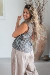 Womens Tops, 100% Cotton, Hand Block Print, Summer. Lola in earthy tones, Dandelion.