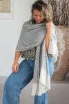 Womens soft and comfortable, Ethereal Scarf, in acrylic/viscose. Cloud
