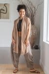 Womens soft and comfortable, Ethereal Scarf, in acrylic/viscose. Toffee