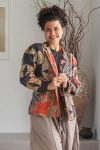 Womens Vintage Intrepid Kantha Jacket handmade from 100% cotton recycled fabrics in Inda