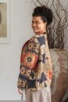Womens Vintage Intrepid Kantha Jacket handmade from 100% cotton recycled fabrics in Inda