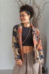 Womens Vintage Intrepid Kantha Jacket handmade from 100% cotton recycled fabrics in Inda